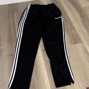 GUC Adidas Men’s Black Joggers with White Stripes, Size Small